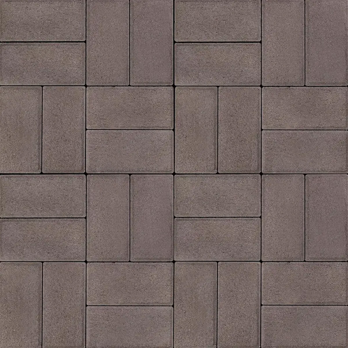 Тротуарная плитка Брусчатка 50 200х100 горький шоколад