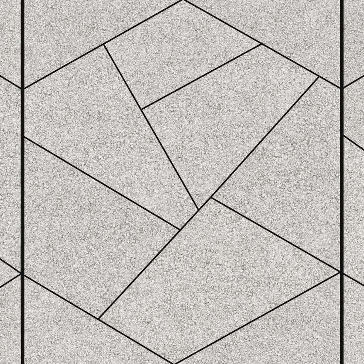 Плитка тротуарная "Оригами" белый гранит